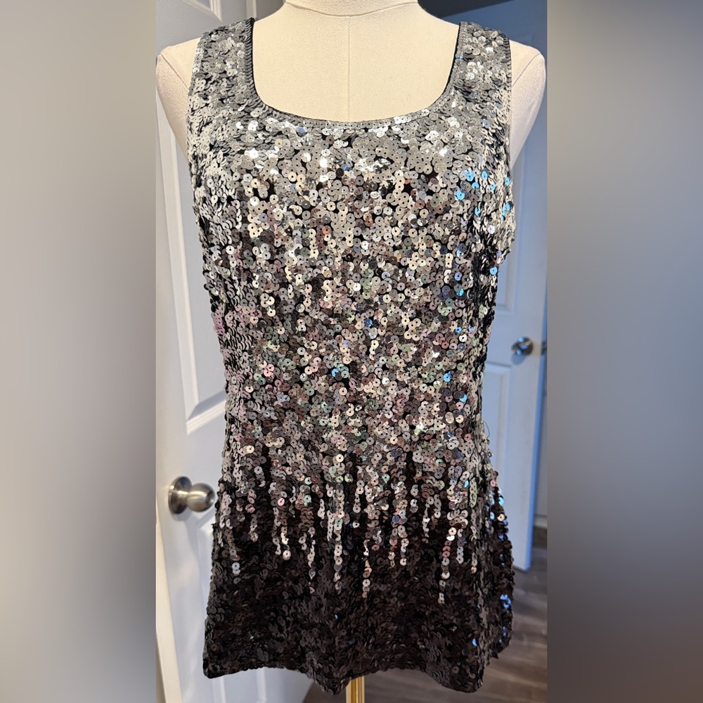 Maner Black Sequin Tank Tunic – Size Large